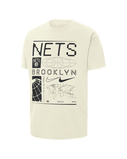T-shirt max90 brooklyn nets nba di Nike in Natural da Uomo