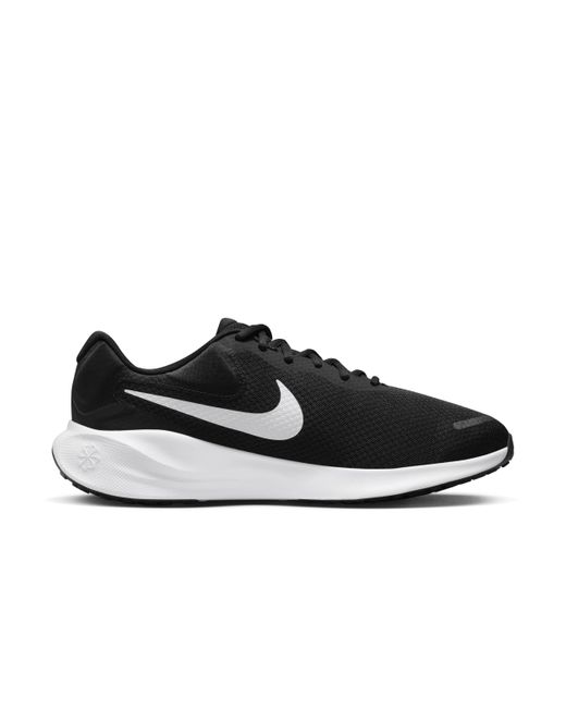 Nike Black Revolution 7 Road Running Shoes (extra Wide) for men