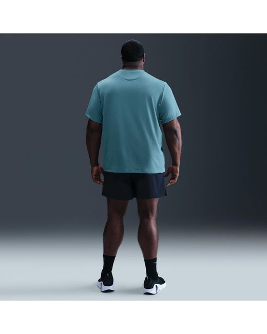 Nike Blue Primary Dri-Fit Short-Sleeve Versatile Top for men