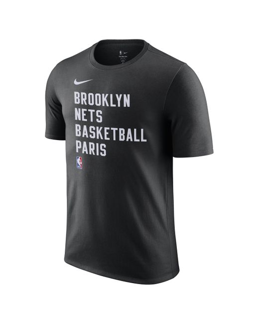 T-shirt brooklyn nets essential dri-fit nba di Nike in Black da Uomo