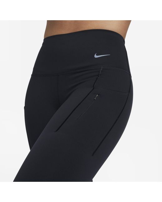 Nike Go Therma-fit High-waisted 7/8 Leggings With Pockets in Blue