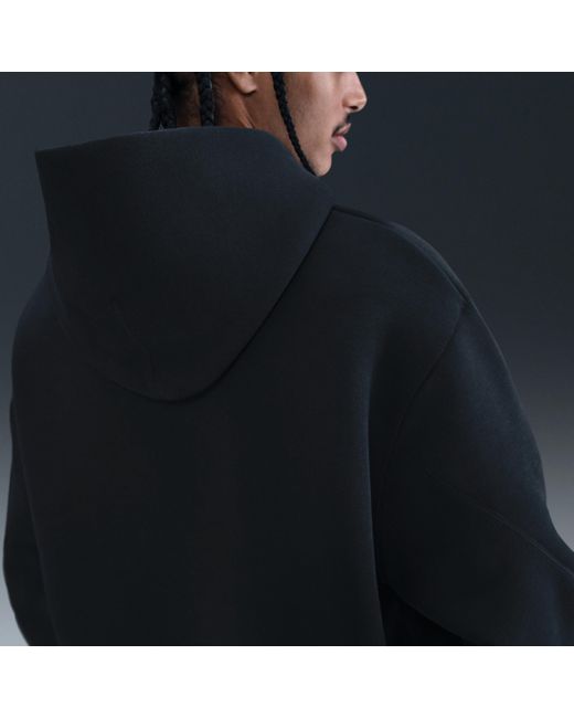 Nike Blue Tech Pullover Hoodie With Reflective Accents for men