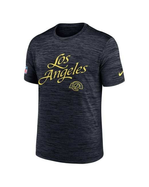 Nike Blue Los Angeles Rams Rivalries Collection Sideline Velocity Dri-Fit Nfl T-Shirt for men