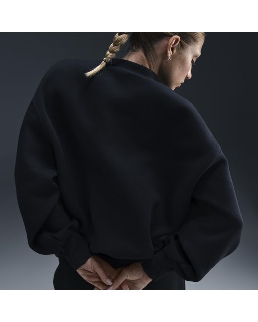 Nike Blue Sportswear Tech Fleece Oversized Crew-Neck Sweatshirt