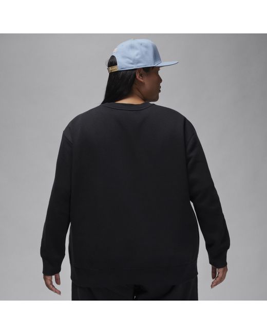 Nike Black Brooklyn Fleece Crew-neck Sweatshirt (plus Size)