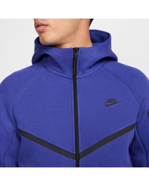Nike Blue Tech Fleece Hoodies for men