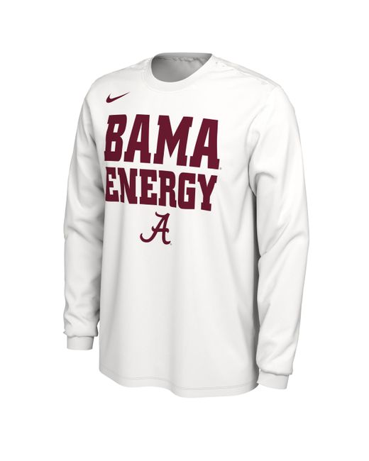 Nike White Alabama College Long-sleeve T-shirt for men