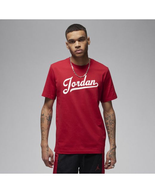 Nike Red Jordan Flight Mvp T-shirt Cotton for men
