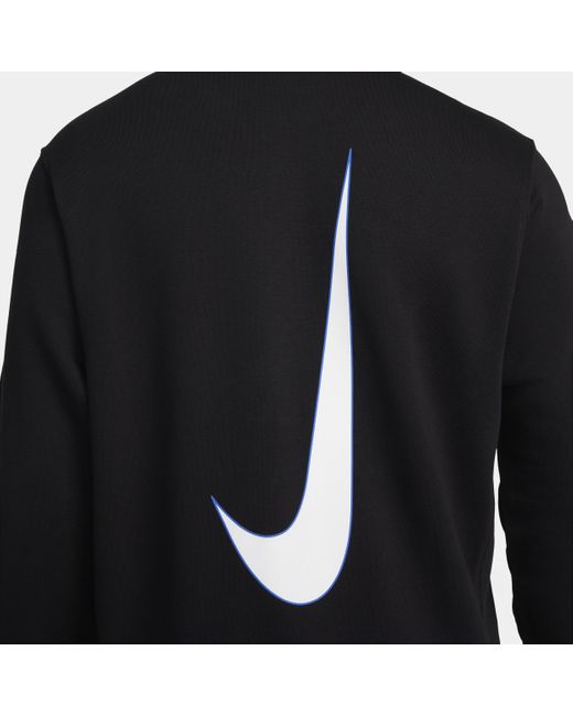 Nike Black Club Pullover French Terry Soccer Hoodie for men