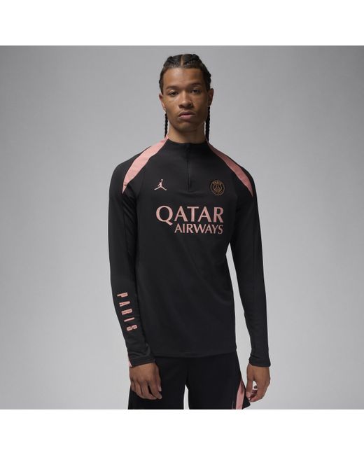 Nike Black Nike Paris Saint-Germain Strike Third Dri-Fit Football Drill Top for men