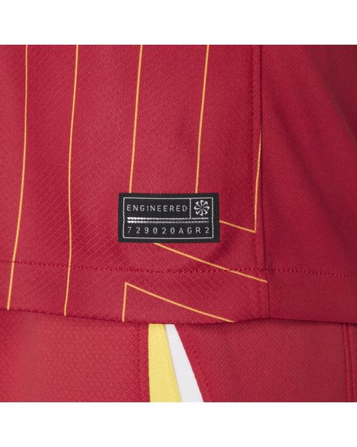Nike Red Liverpool F.c. 2024 Stadium Home Dri-fit Football Replica Shirt Polyester