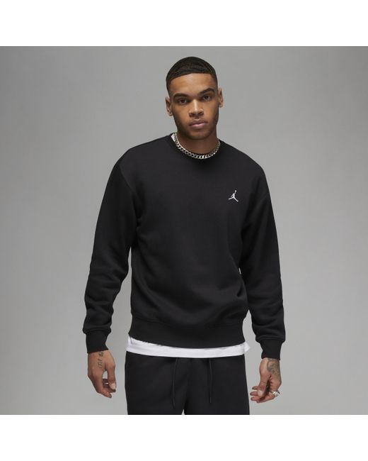 Nike Black Jordan Brooklyn Fleece Crew-neck Sweatshirt Polyester for men