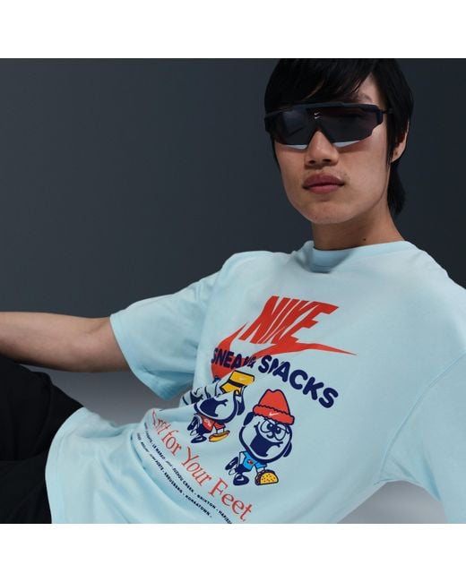Nike Sportswear Max90 T-Shirt in het Blue voor heren
