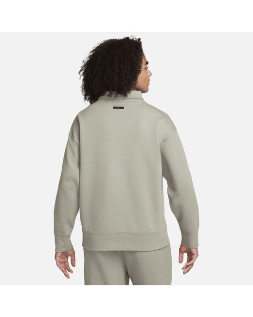 Felpa oversize con dolcevita sportswear tech fleece reimagined di Nike in Gray da Uomo