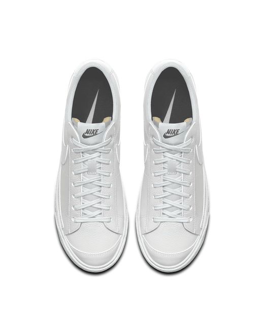 Nike White Blazer Low '77 By You Custom Shoes Canvas for men