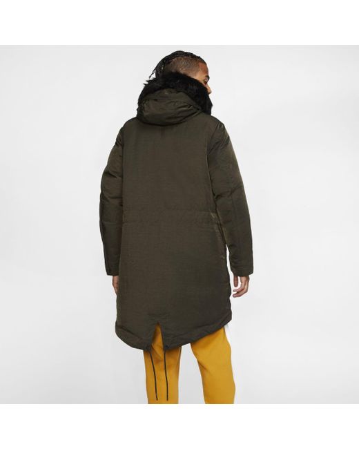 Men's Black Sportswear Down Fill Hooded Parka Men's Black Sportswear Down Fill Hooded Parka