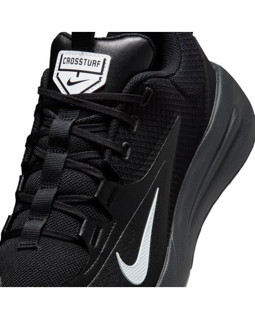 Nike Black Cross Turf Baseball Shoes for men