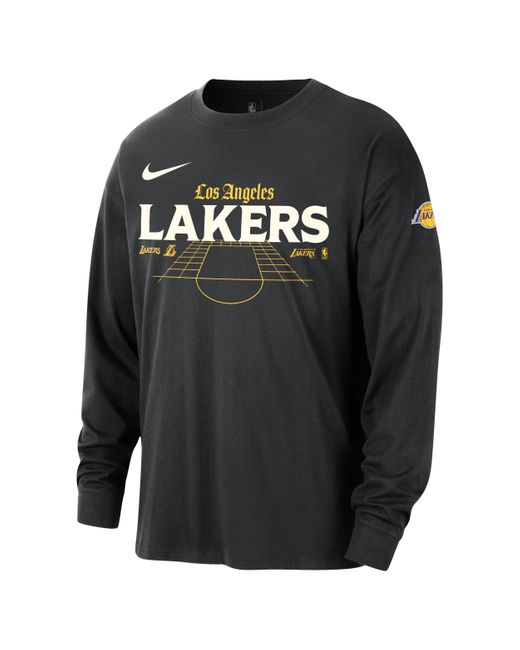 Nike Los Angeles Lakers Max90 Nba-shirt Met Lange Mouwen in het Gray voor heren