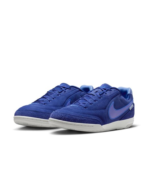 Nike Blue Tiempo Streetgato Prm Indoor/Court Low-Top Soccer Shoes for men