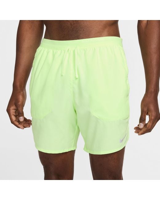 Nike Green Stride Dri-Fit 7" 2-In-1 Running Shorts for men