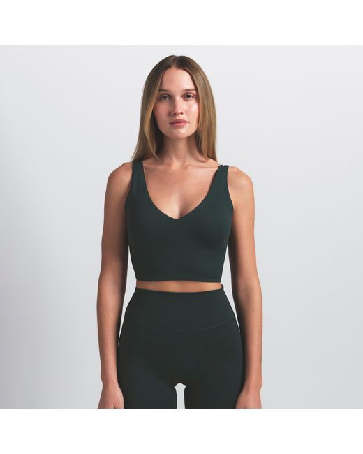 Nike Green Skims Matte V-Neck Long-Line Bra