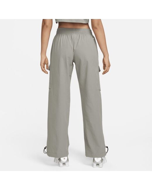 Nike Gray Sportswear Woven Cargo Trousers Nylon