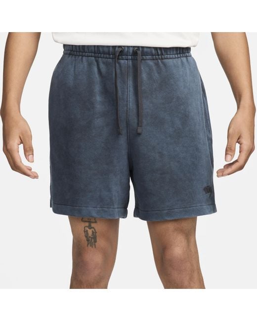 Nike Blue Club Fleece French Terry Flow Shorts Cotton for men