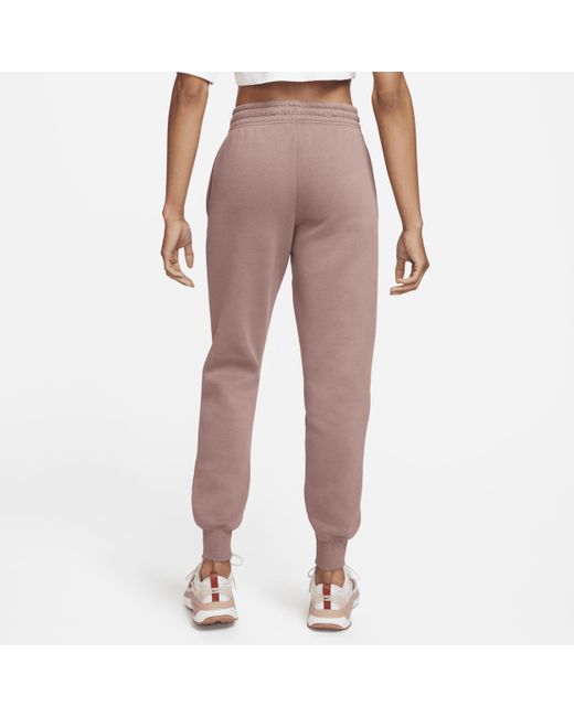 Nike Pink Sportswear Phoenix Fleece Mid-rise Tracksuit Bottoms Polyester