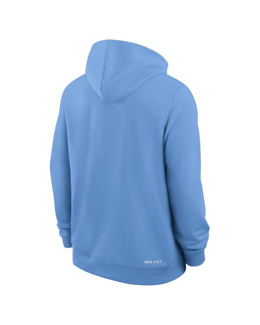Nike Blue North Carolina Sideline Brand Dri-Fit College Pullover Hoodie for men