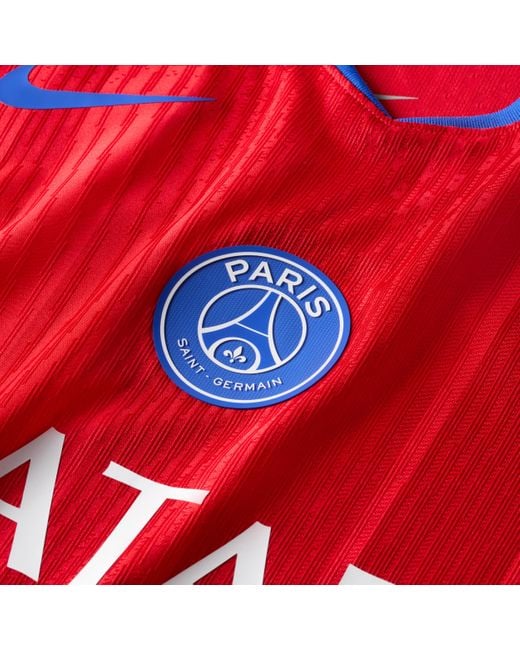Nike Red Paris Saint-Germain 2025/26 Match Third Dri-Fit Adv Total 90 Football Authentic Shirt for men
