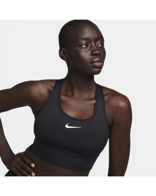 Nike Swoosh Medium-support Padded Longline Sports Bra 50% Recycled