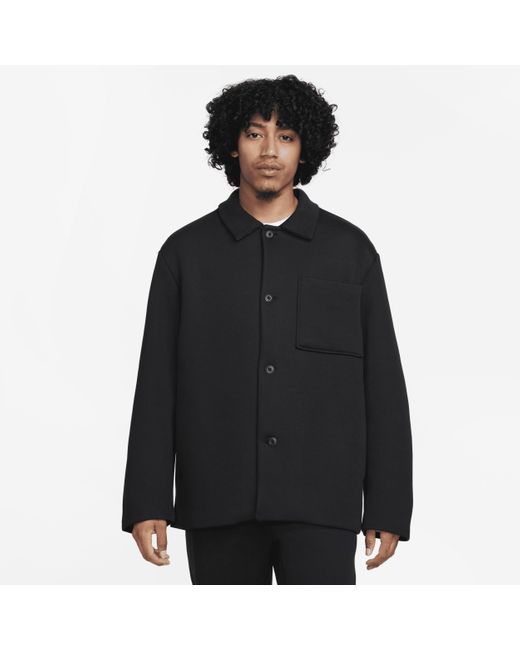 Nike Sportswear Tech Fleece Reimagined Oversized Shacket in Black for ...
