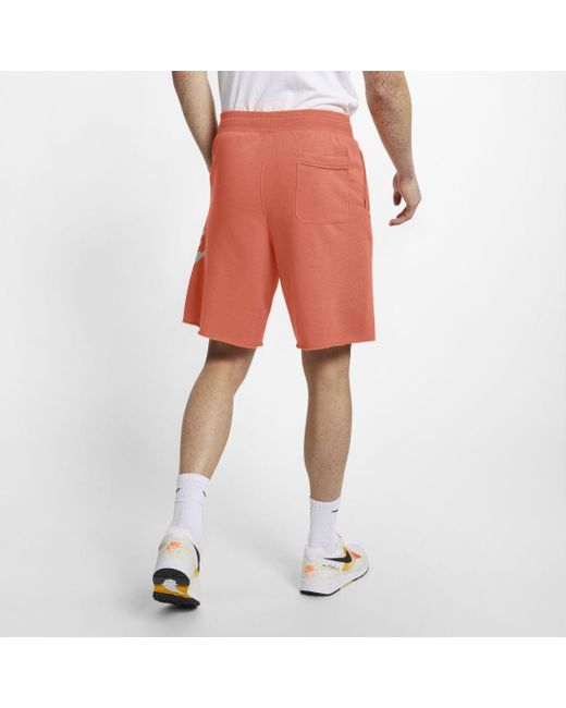 men's nike sportswear french terry alumni logo short