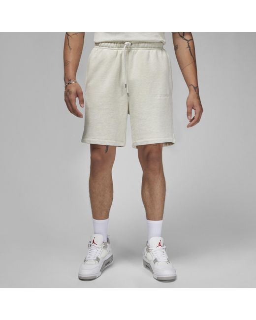 Nike Air Jordan Wordmark Fleece Shorts In Brown, in Natural for Men | Lyst