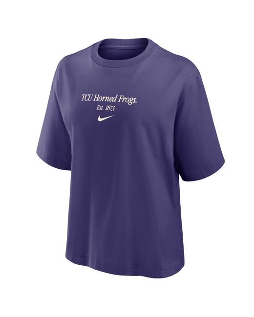 Nike Blue Tcu Authentics College Boxy T-Shirt