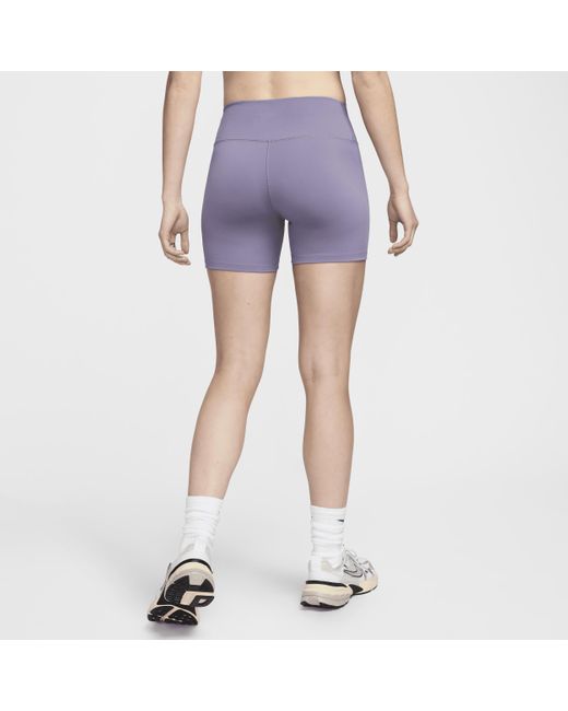 Nike Blue One High-waisted 5" Biker Shorts