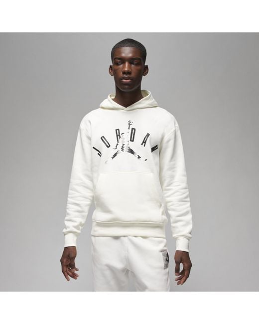 Nike Jordan Flight Mvp Fleece Pullover Hoodie in White for Men | Lyst