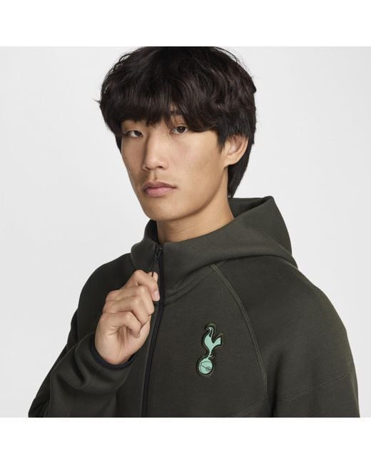 Nike Black Tottenham Hotspur Tech Fleece Windrunner Third Football Full-Zip Jacket for men