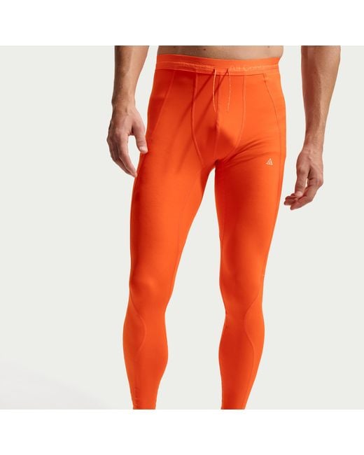 Nike Red Acg "Wildsee" Dri-Fit Base Layer Tights for men