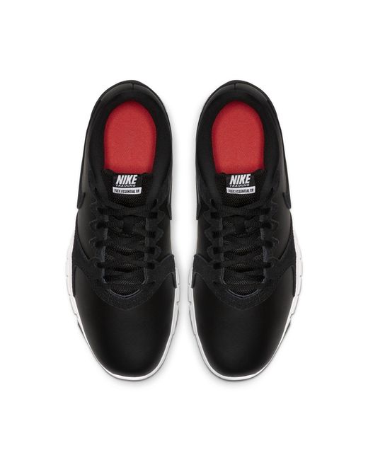 Nike Flex Essential Tr Leather Training Shoes Black - Lyst