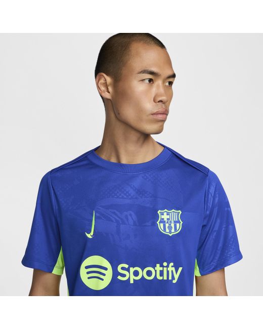 Nike Blue F.C. Barcelona Academy Pro Third Dri-Fit Football Pre-Match Top for men