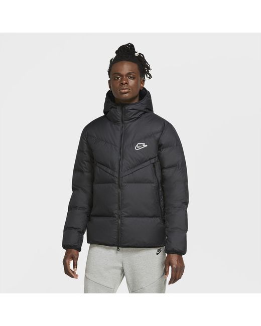 Giacca sportswear down-fill windrunner di Nike in Black da Uomo
