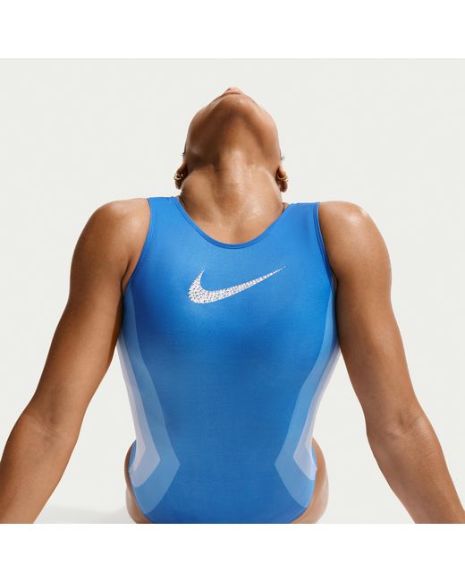 Nike Blue Gymnastics "Skye Blakely" Elevate Leotard