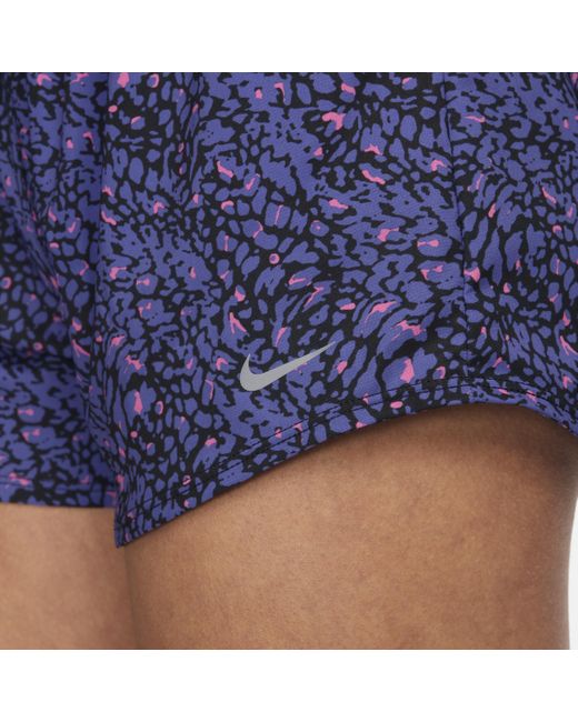 Nike Blue One Dri-fit Mid-rise 3" Brief-lined Shorts