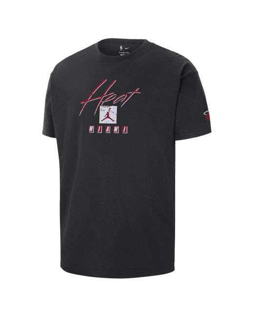 Nike Miami Heat Courtside Statement Edition Jordan Max90 Nba-shirt in het Black voor heren