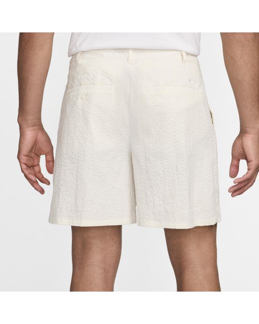 Shorts in tessuto seersucker life di Nike in White da Uomo