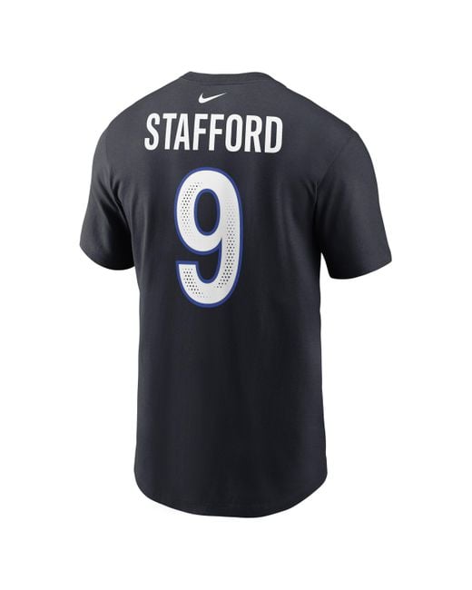 Nike Blue Matthew Stafford Los Angeles Rams Rivalries Collection Nfl T-Shirt for men