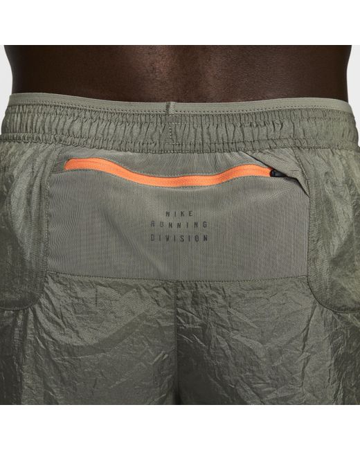 Nike Green Stride Running Division Dri-fit 5" Brief-lined Running Shorts for men