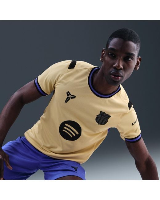 Nike Blue F.C. Barcelona 2025/26 Stadium Away Kobe Dri-Fit Football Replica Shirt for men