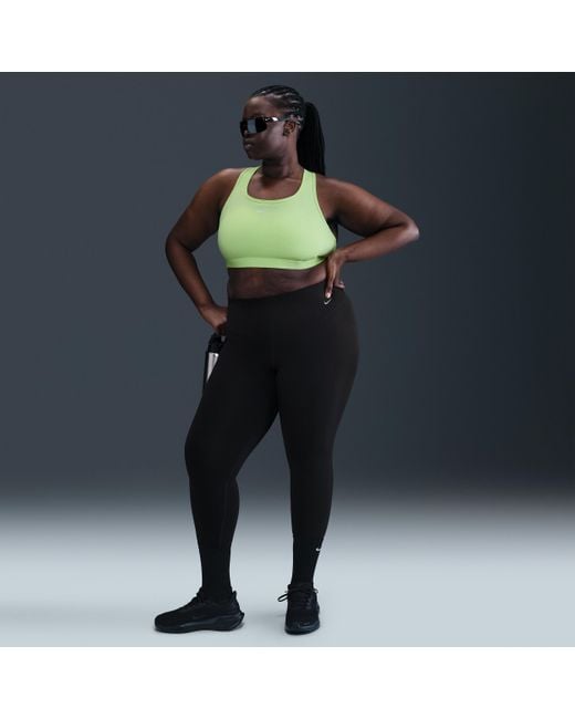 Nike Green Swoosh Medium Support Padded Sports Bra (Plus Size)